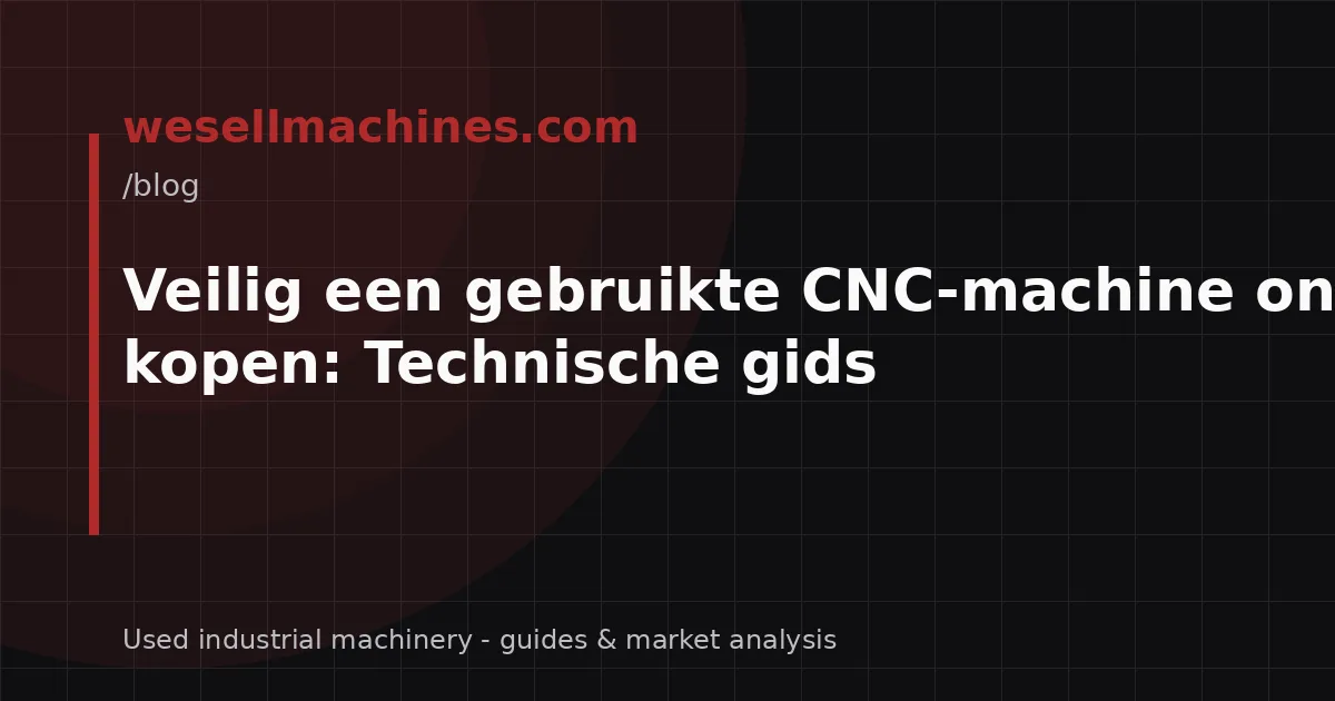 Veilig een gebruikte CNC-machine online kopen: Technische gids