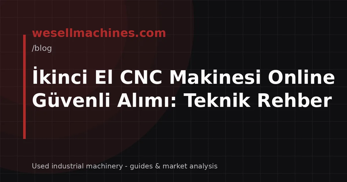 İkinci El CNC Makinesi Online Güvenli Alımı: Teknik Rehber