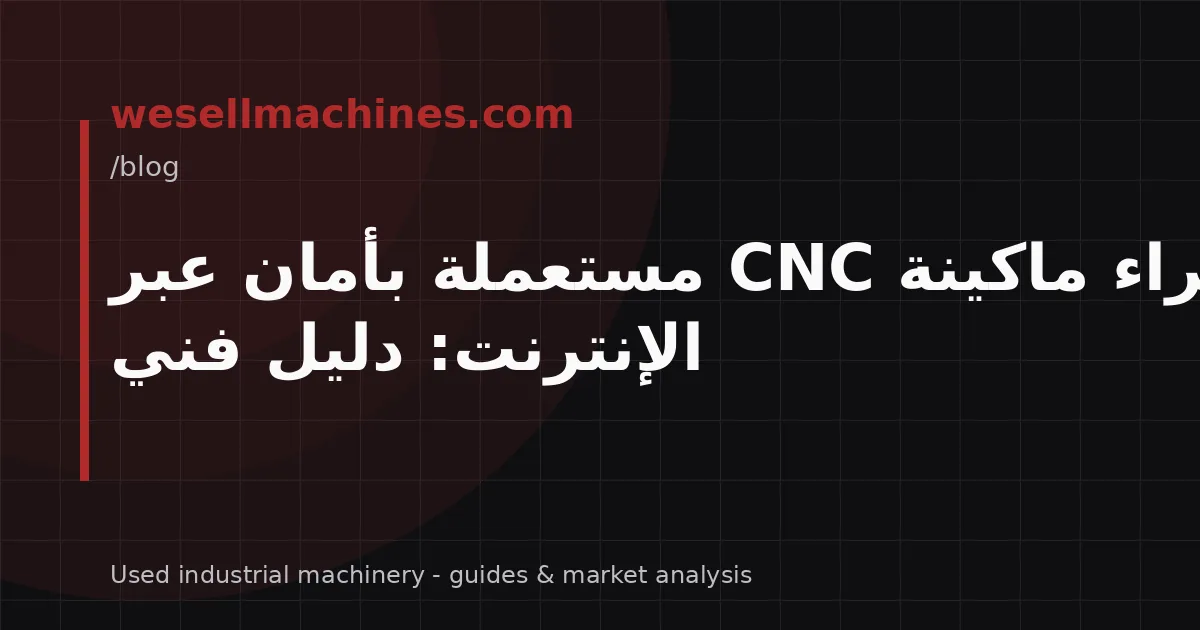 شراء ماكينة CNC مستعملة بأمان عبر الإنترنت: دليل فني