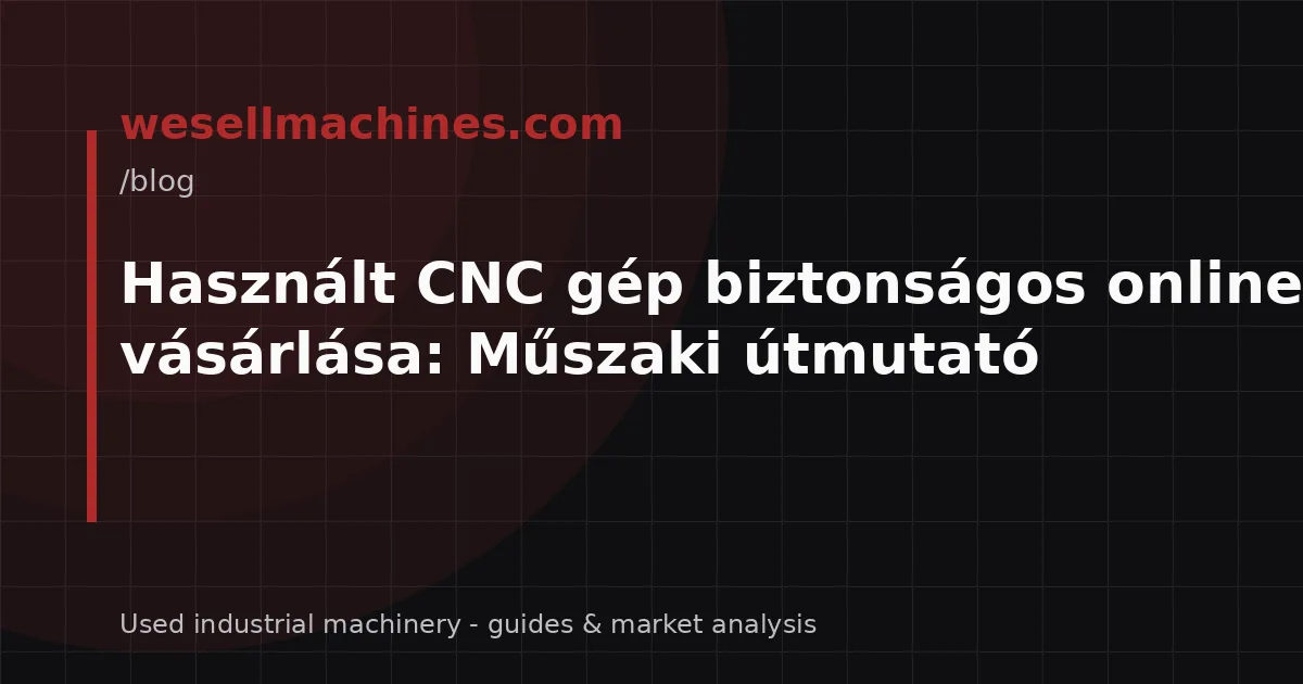 Használt CNC gép biztonságos online vásárlása: Műszaki útmutató