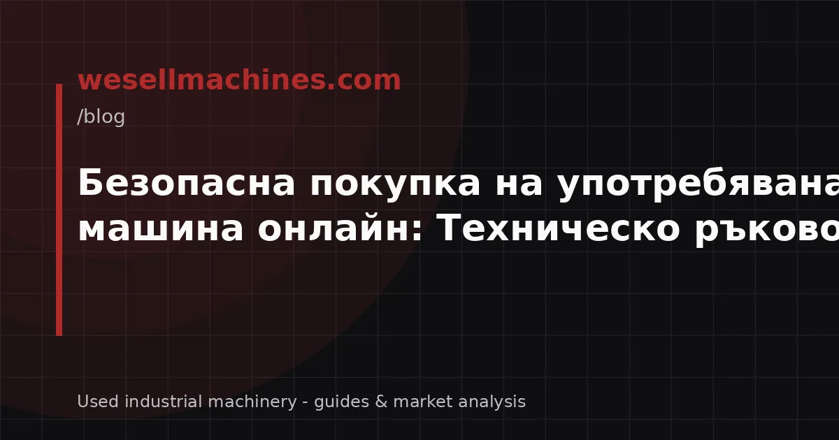 Безопасна покупка на употребявана CNC машина онлайн: Техническо ръководство