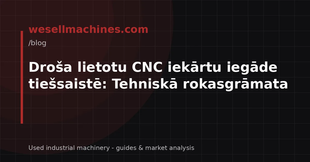 Droša lietotu CNC iekārtu iegāde tiešsaistē: Tehniskā rokasgrāmata
