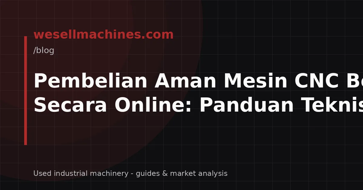 Pembelian Aman Mesin CNC Bekas Secara Online: Panduan Teknis