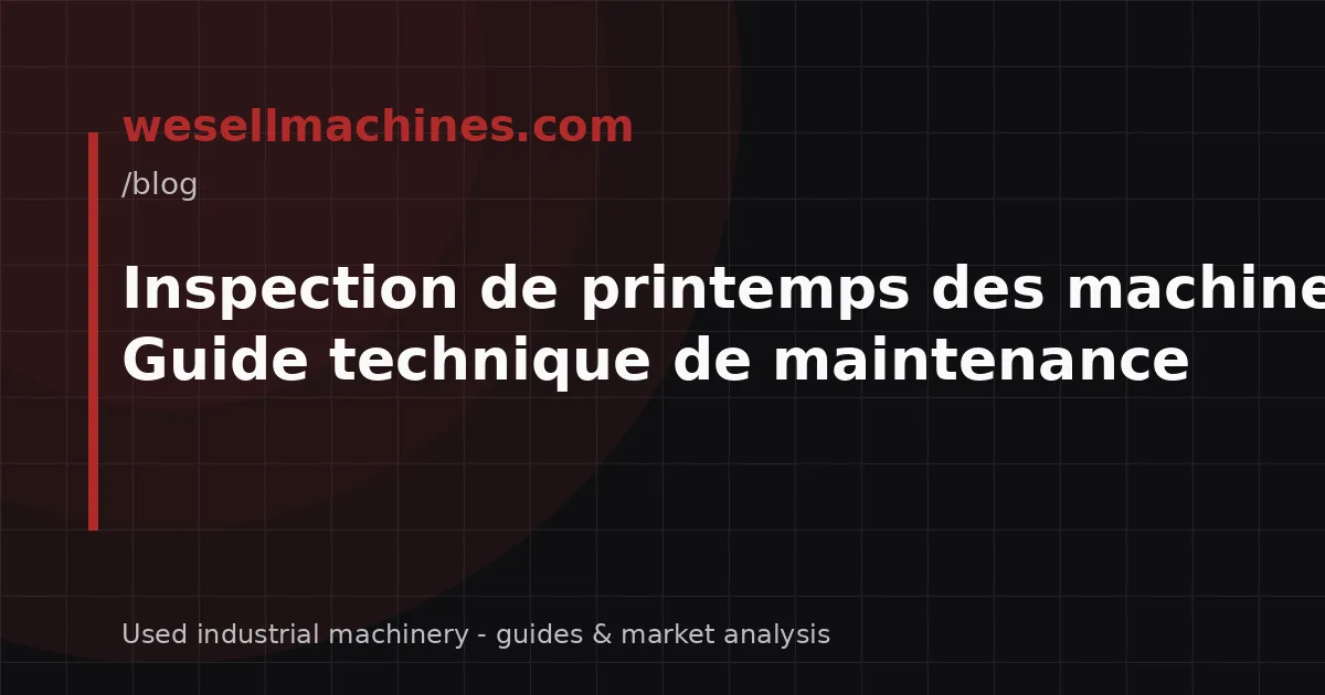 Inspection de printemps des machines CNC : Guide technique de maintenance