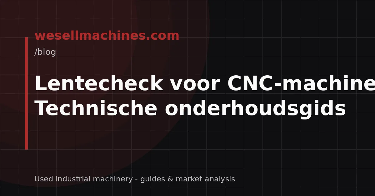Lentecheck voor CNC-machines: Technische onderhoudsgids