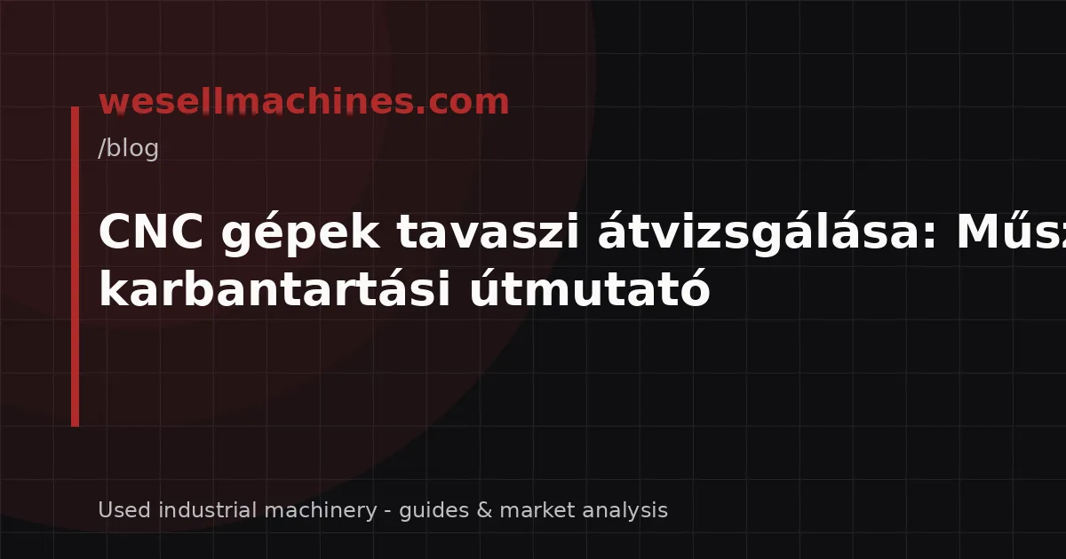 CNC gépek tavaszi átvizsgálása: Műszaki karbantartási útmutató
