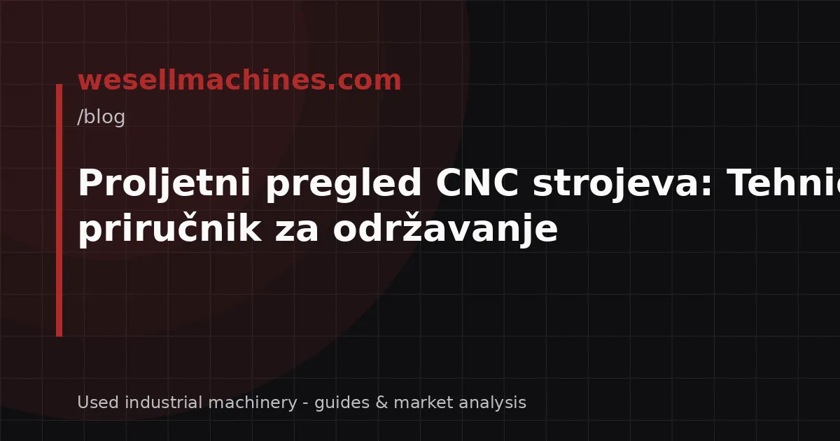 Proljetni pregled CNC strojeva: Tehnički priručnik za održavanje
