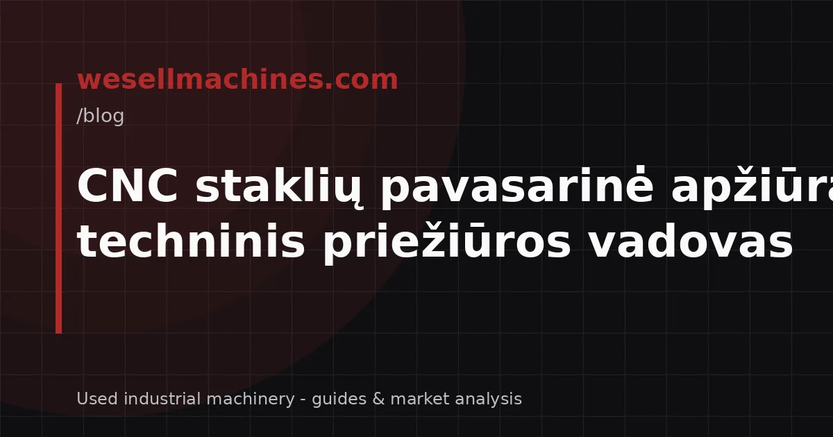 CNC staklių pavasarinė apžiūra: techninis priežiūros vadovas