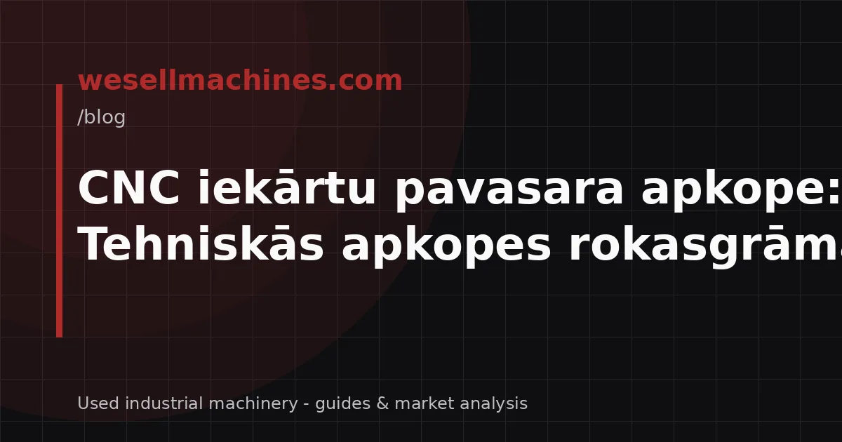 CNC iekārtu pavasara apkope: Tehniskās apkopes rokasgrāmata