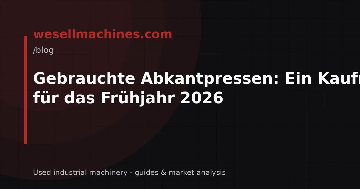 Gebrauchte Abkantpressen: Ein Kaufratgeber für das Frühjahr 2026