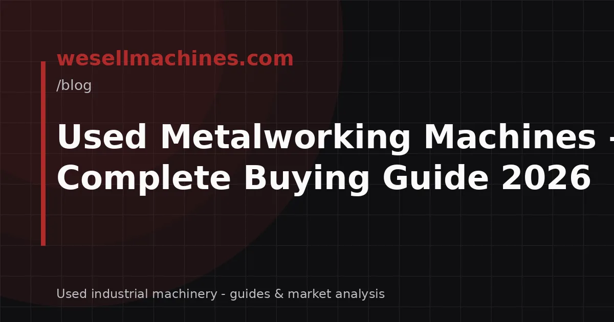 Used Metalworking Machines – A Complete Buying Guide 2026