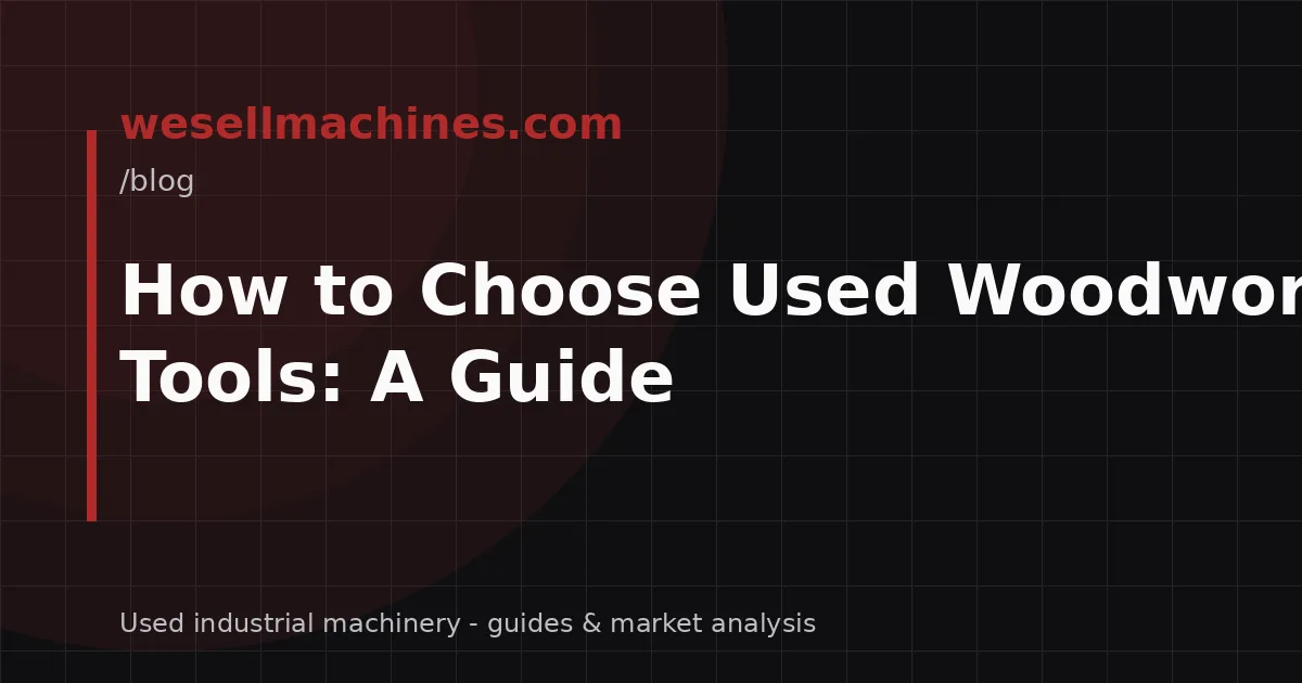 How to Choose Used Woodworking Tools: A Guide