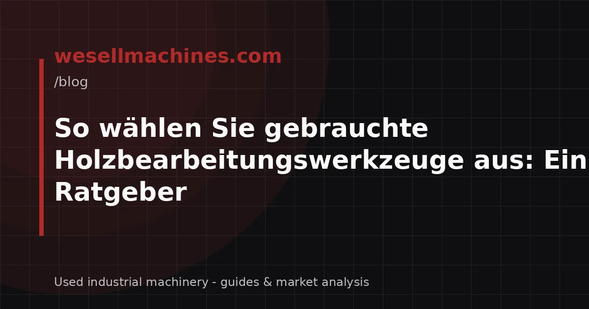 So wählen Sie gebrauchte Holzbearbeitungswerkzeuge aus: Ein Ratgeber