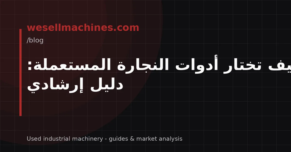 كيف تختار أدوات النجارة المستعملة: دليل إرشادي