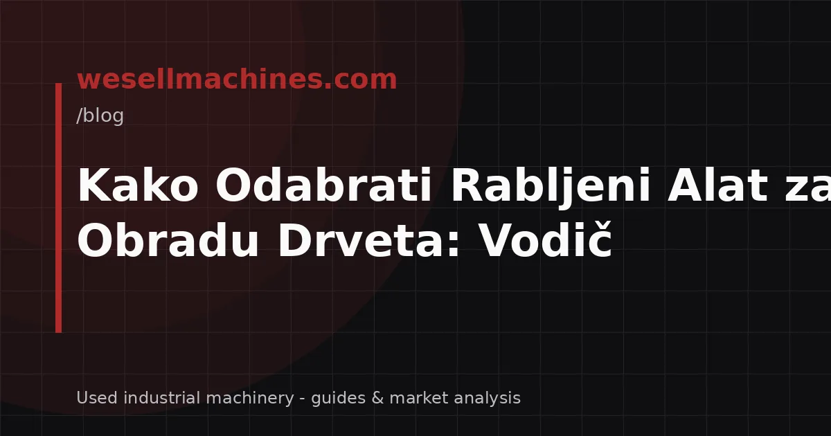 Kako Odabrati Rabljeni Alat za Obradu Drveta: Vodič
