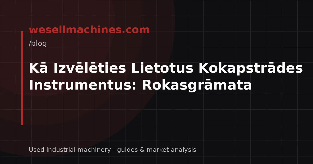 Kā Izvēlēties Lietotus Kokapstrādes Instrumentus: Rokasgrāmata