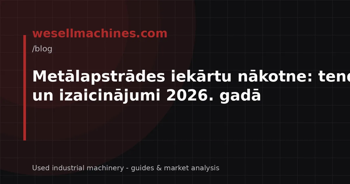 Metālapstrādes iekārtu nākotne: tendences un izaicinājumi 2026. gadā