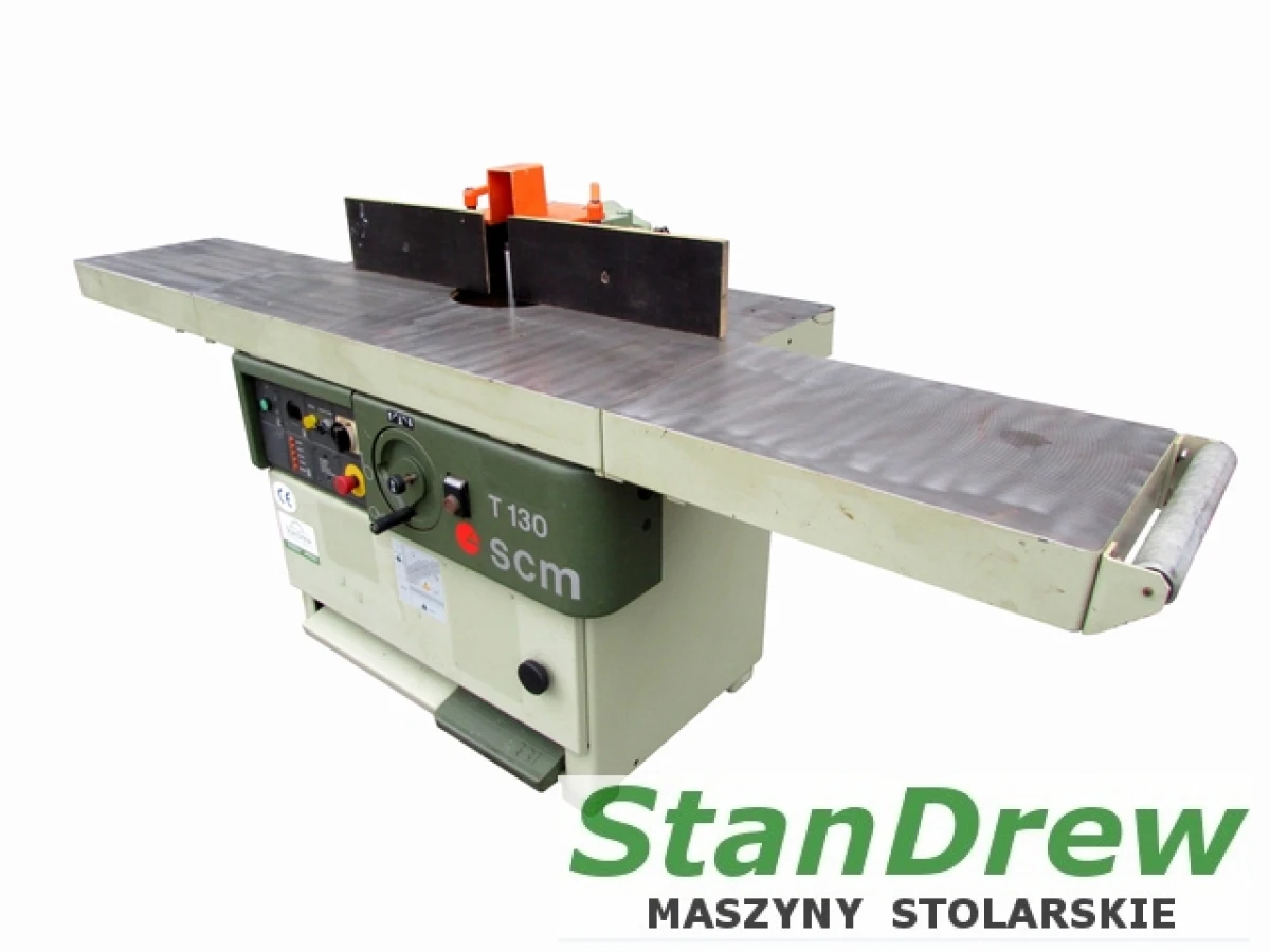 SCM T130 spindle moulder with long table top