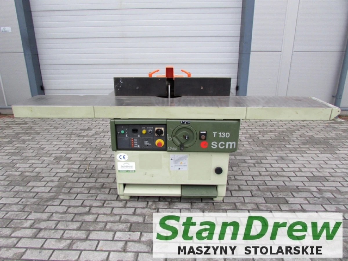 SCM T130 spindle moulder with long table top