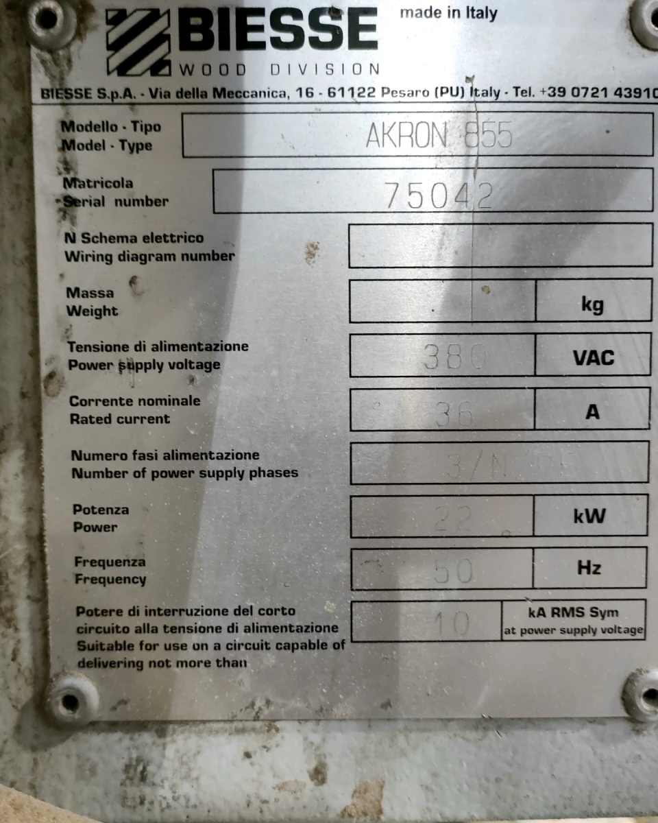 BIESSE AKRON 855 2010