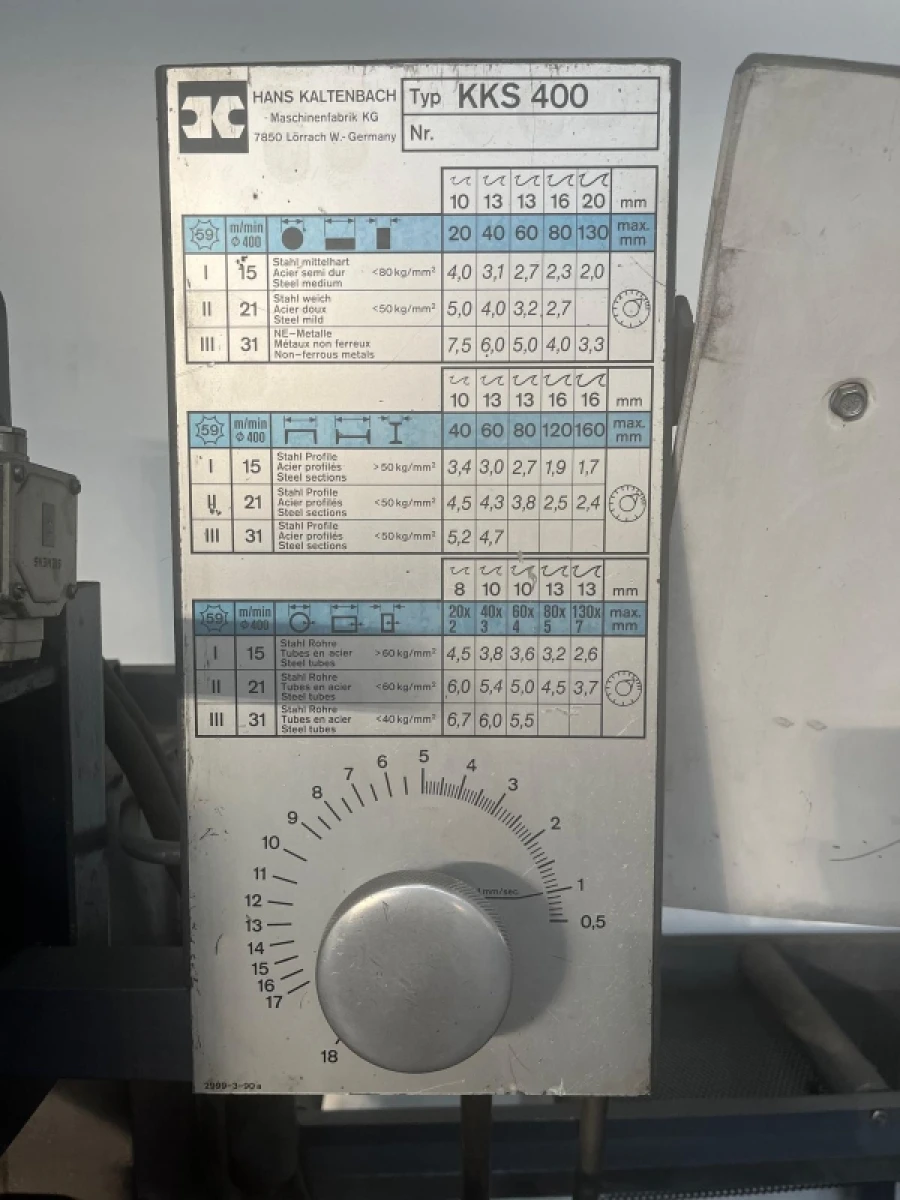 Cold Saw - Hydropneumatic, Semi-Automatic (Service Required)