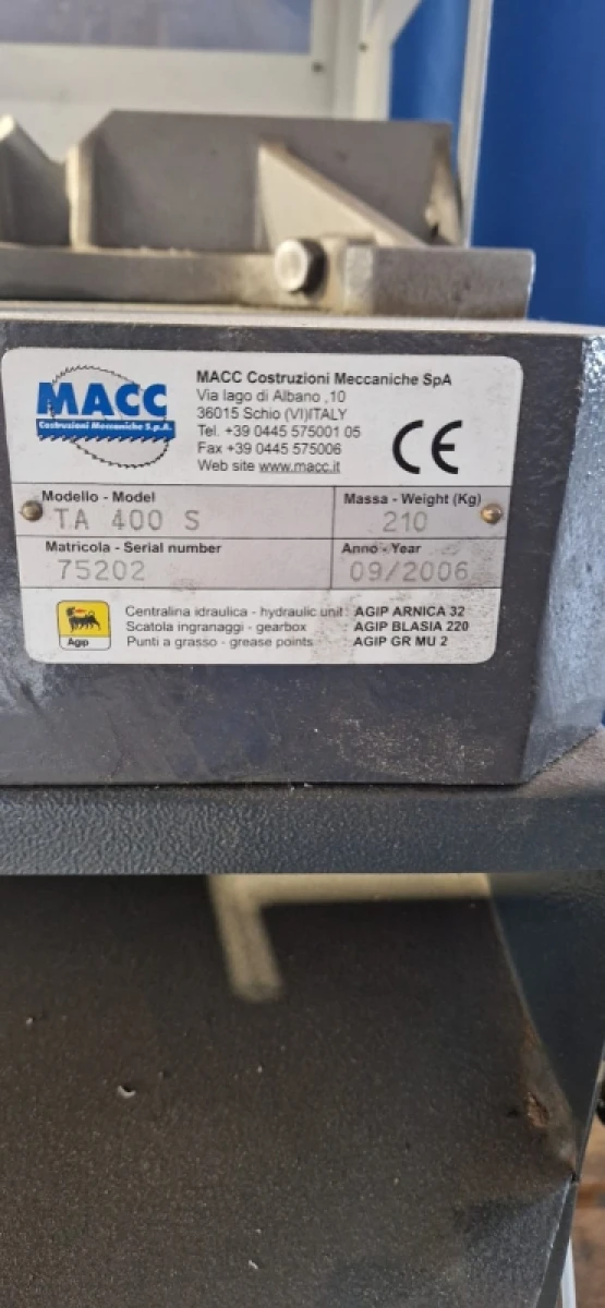 MACC TA 400 S Circular Saw for Metal (Year of Manufacture 2006) - Low Intensity Use