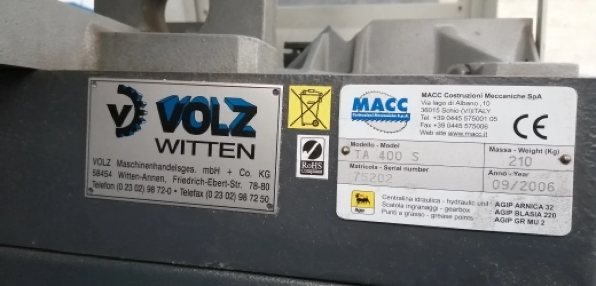 MACC TA 400 S Circular Saw for Metal (Year of Manufacture 2006) - Low Intensity Use