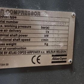 The SF-4 Airpower compressor by Atlas Copco manufactured in 2001