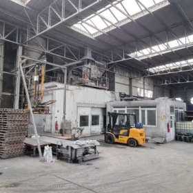 Production line for vibro-pressed concrete elements