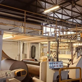Technological line for the production of corrugated cardboard, model WJ150-1600-3, and a cardboard drying line