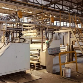 Technological line for the production of corrugated cardboard, model WJ150-1600-3, and a cardboard drying line