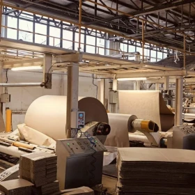 Technological line for the production of corrugated cardboard, model WJ150-1600-3, and a cardboard drying line