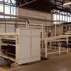 Technological line for the production of corrugated cardboard, model WJ150-1600-3, and a cardboard drying line