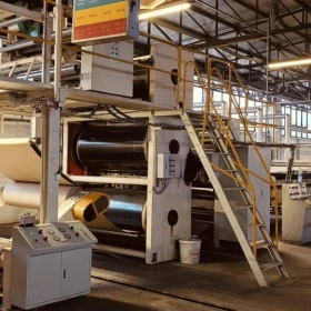 Technological line for the production of corrugated cardboard, model WJ150-1600-3, and a cardboard drying line