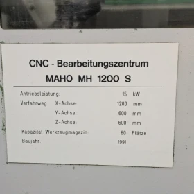 CNC Universal Milling Machine Maho MH 1200 S - Large Working Range