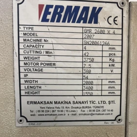 ERMAK GMR 2600-4 GUILLOTINE