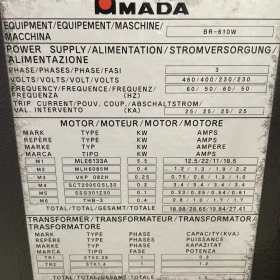 AMADA BR-610W Deburring / Wide-Belt Grinding Machine (Year of Manufacture 1998)