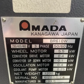 AMADA BR-610W Deburring / Wide-Belt Grinding Machine (Year of Manufacture 1998)