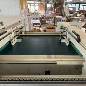 Used SCM ACTION H Through-Feed Hydraulic Press (2019) – Perfect for Frame, Door, and Window Gluing
