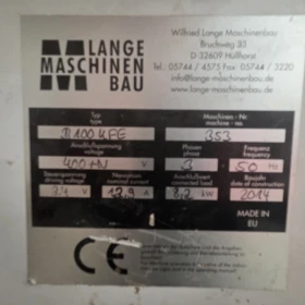 Lange B 100 KFE – Edge Bander (Pre-milling Unit) | 9-14 m/min | Professional Woodworking