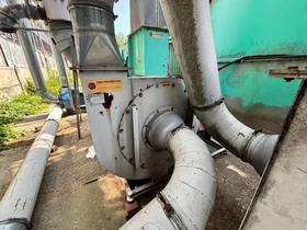 Large Steel Dust Silo Mion & Mosole 200 m³ with Screw Conveyor