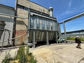 Silos stalowy odpylający średni Mion Ventoltermica 180 m³ strefa ATEX 21
