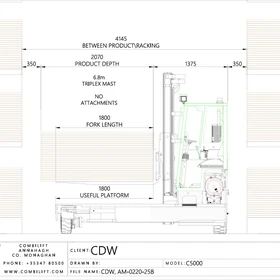 Empilhadeira Multidirecional Combilift C5000 2022 – Nº de Série. 65442 – 1191 h – Triplex 6.8 m – Poznań