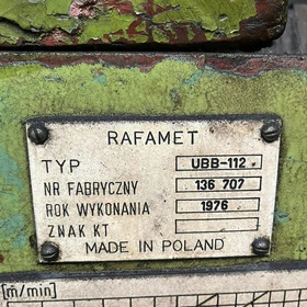 RAFAMET UBB-112 Railway Wheelset Lathe 1976 – Serial 136707 – Gliwice