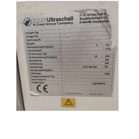 Used KLN Ultraschall KT 25 Sonder Ultrasonic Cleaner (40 kHz, 75 L, 2002) – Piła