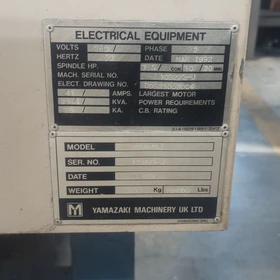 Naudotas vertikalus apdirbimo centras Mazak MTV 2-4 1992 m. – Serijinis Nr. 103295-U – Kąty Vroclavas