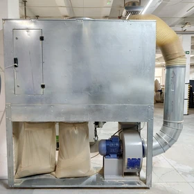 Použitá sada pro odsávání prachu: 3× STOLMAT ST-2, FORMAT St 15, 2× NRG Makine – Polsko