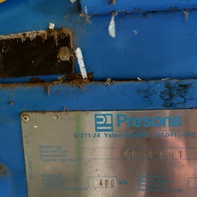 SUTCO Waste Sorting Line with PRESONA LP 40 EH 1 Channel Baling Press 400 kN 2003 S/N 5154 – Poland