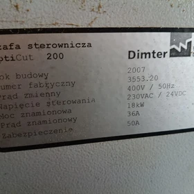 Używana pilarka optymalizująca Dimter OptiCut 200 (Weinig Gruppe) 2007 – 18 kW – Łódź