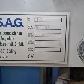 S.A.G. MAGNETO-MAT T-3 Automatic Glass Sandblasting Machine – 2006 – Serial 03 095 – Koszalin, Poland